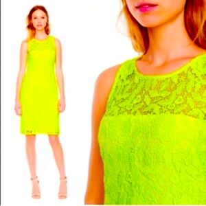 J.CREW Collection | Neon Citrus Lace Sheath Dress